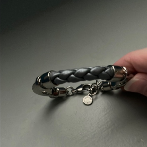 Women’s Silver and Gray Braided Bracelet - Picture 6 of 6
